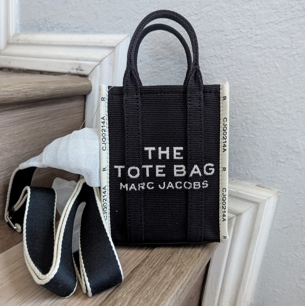 NWT Marc Jacobs The Jacquard Crossbody Tote Bag Crossbody In Black